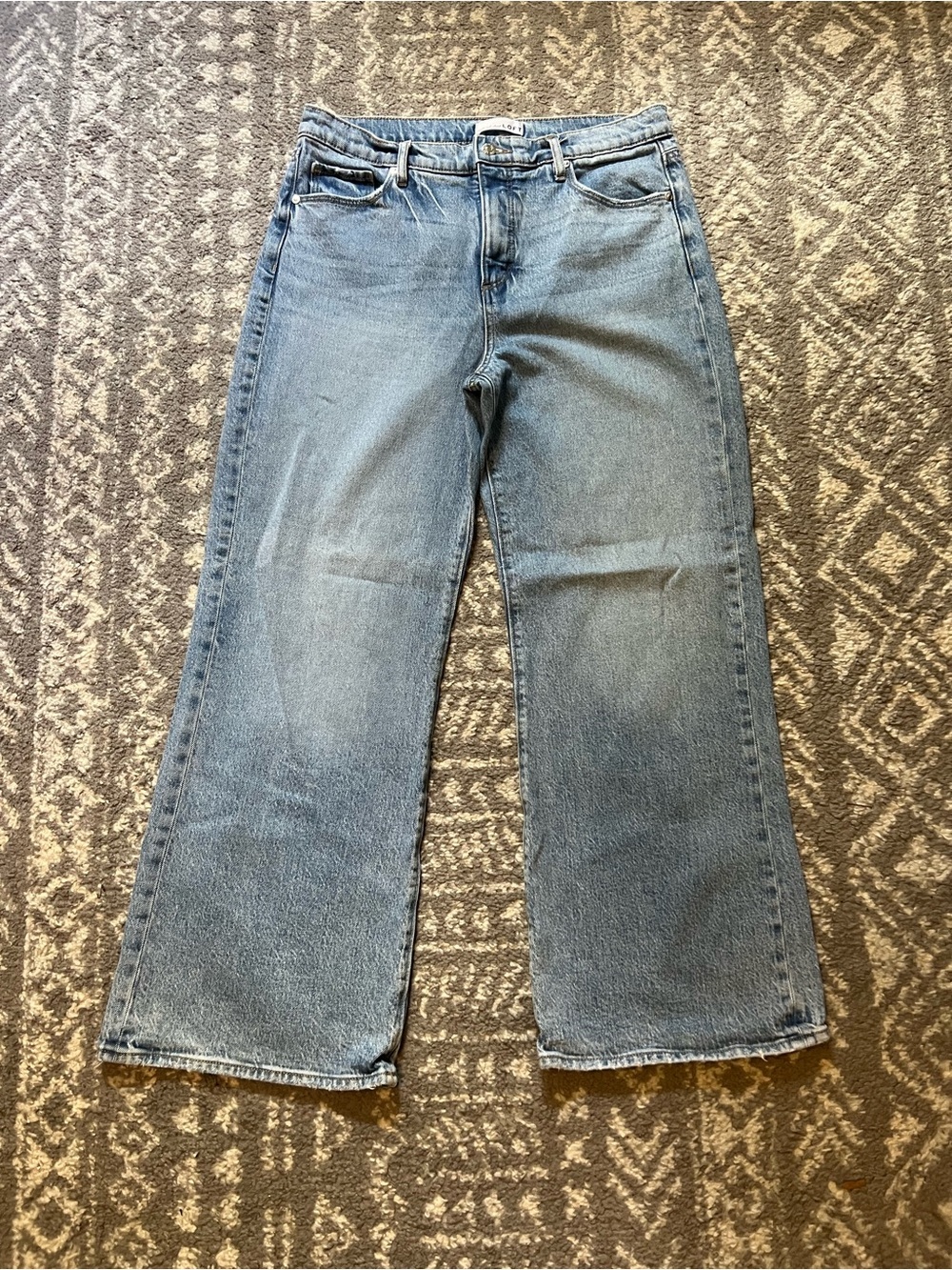 LOFT Light Blue Wide-Leg Jeans size 8/29(ZZ113)